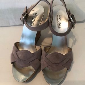 Micheal Kors cork wedge heels - light purple 7.5w